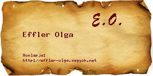 Effler Olga névjegykártya